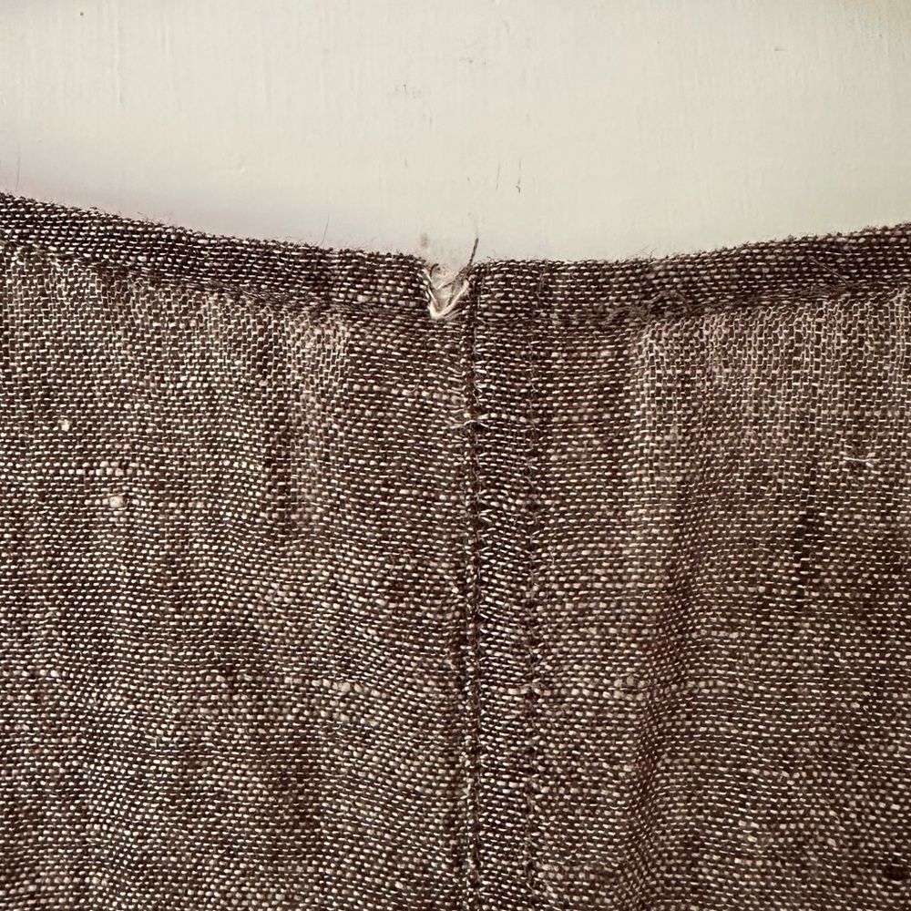 Match Point Linen Top Oversized Lagenlook Sz M Brown/Tan Lagenlook Minimalist - Picture 7 of 8